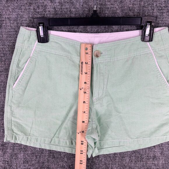 Columbia PFG Shorts Womens 4 Green Cotton Mid Rise Casual Outdoor Camping Hiking - Picture 8 of 9